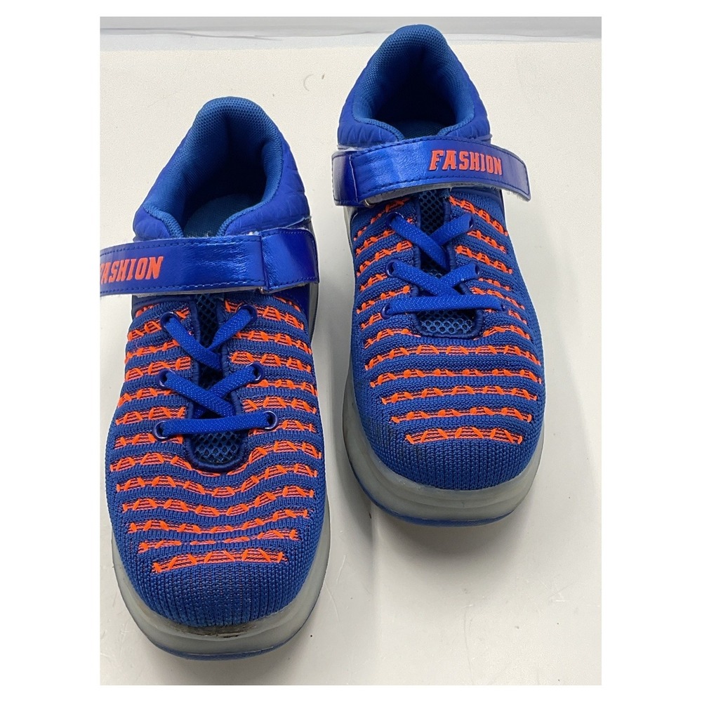 Unisex Kids'‎ Wheelie Shoes Blue Orange Size 8